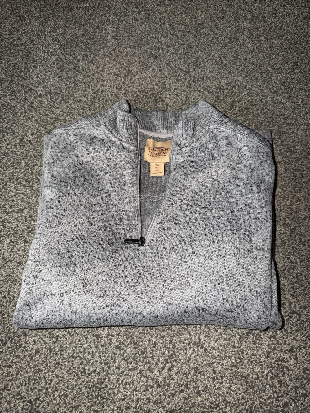 Men's Heather Gray Half-Zip Sweater Pullover